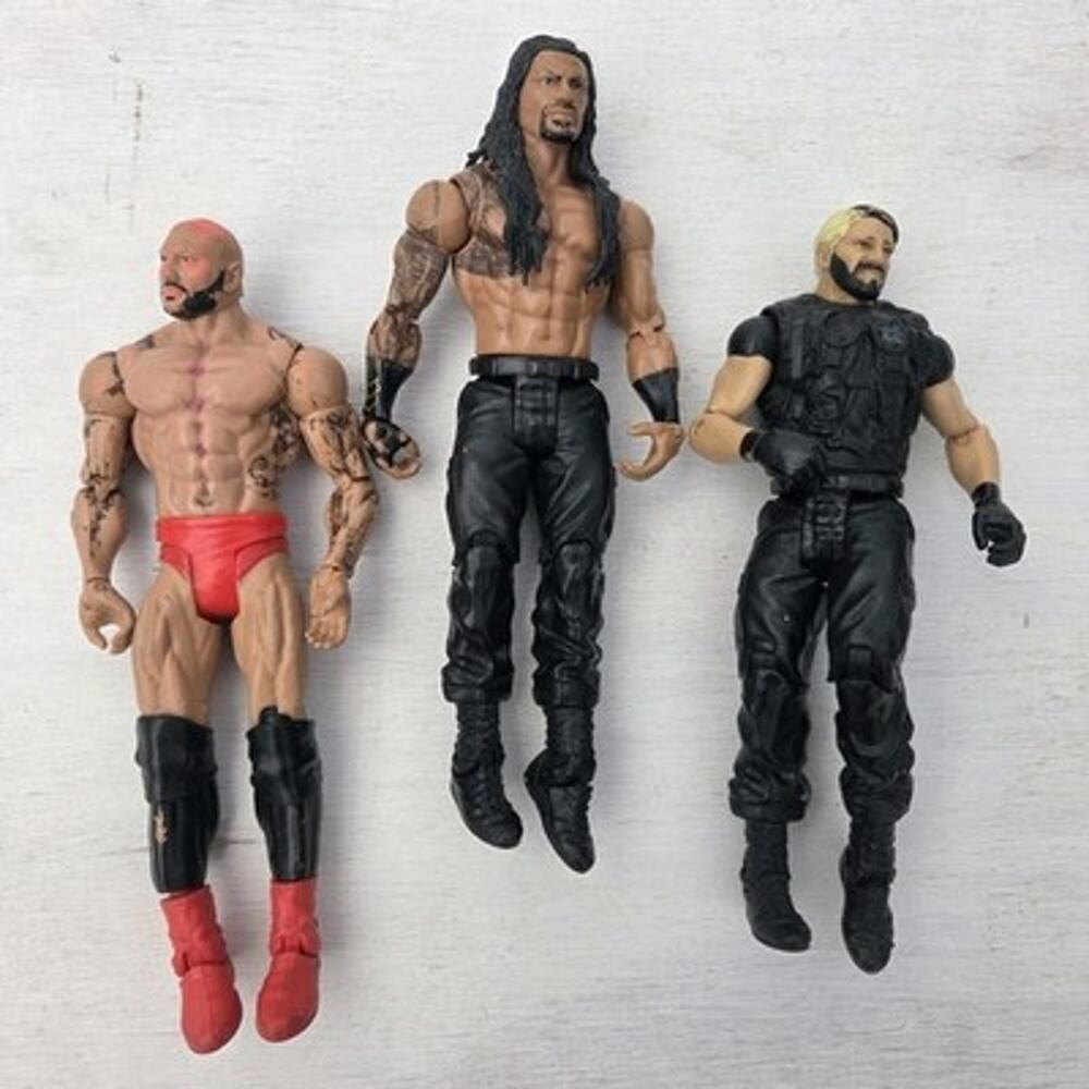 WWE/WWF Wrestling Figures Bundle Of 3 Mattel 2013 Playworn